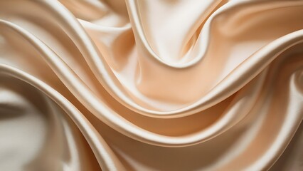 Fototapeta premium Creamy Silk Drapery fabric texture