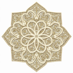 Intricate golden floral decorative pattern