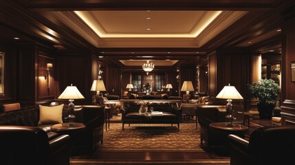 Luxurious dark-toned interior