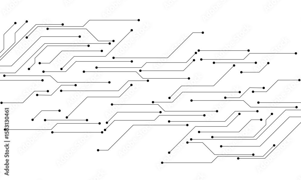 Aufkleber abstract futuristic circuit board illustration, circuit board with various technology elements. circ