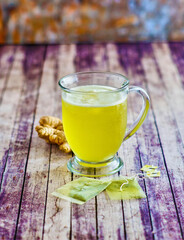 green tea infused with fresh ginger