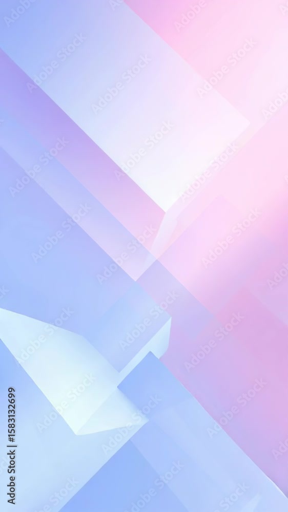 Aufkleber animation. abstract geometric shapes in soft pastel colors create a serene atmosphere with layered t