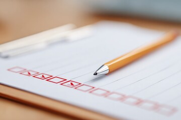 flat-lay of printed financial mistakes checklist red-ink correction marks and empty wallet on study desk