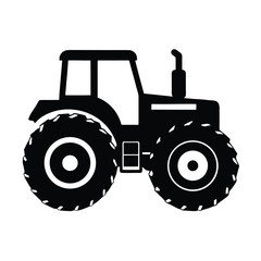 tractor with large rear wheels   vector