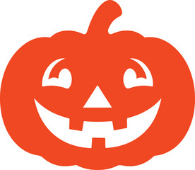 Carved Pumpkin Silhouette Illustration