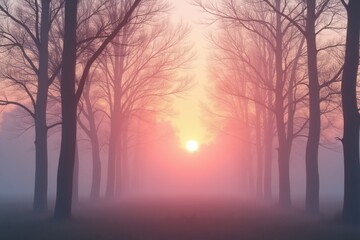 sunrise in the forest