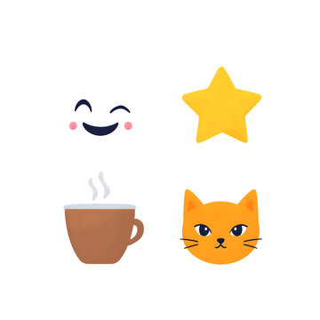 emogies on white background PNG