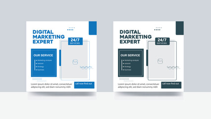 Digital marketing expert agency social media post business promotion template
