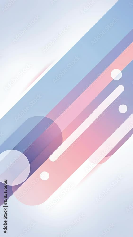 Poster animation. abstract digital illustration featuring vibrant blue and pink stripes with circular shape