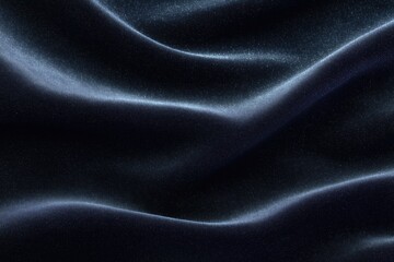 Fototapeta premium Luxurious Black Velvet Fabric Texture with Rich Deep Color and Smooth Surface for Premium Design Backgrounds and Luxury Branding Presentation Templates