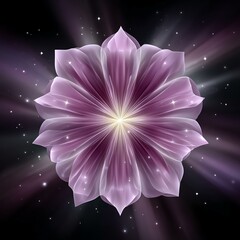 Beautiful purple flower with glowing petals.