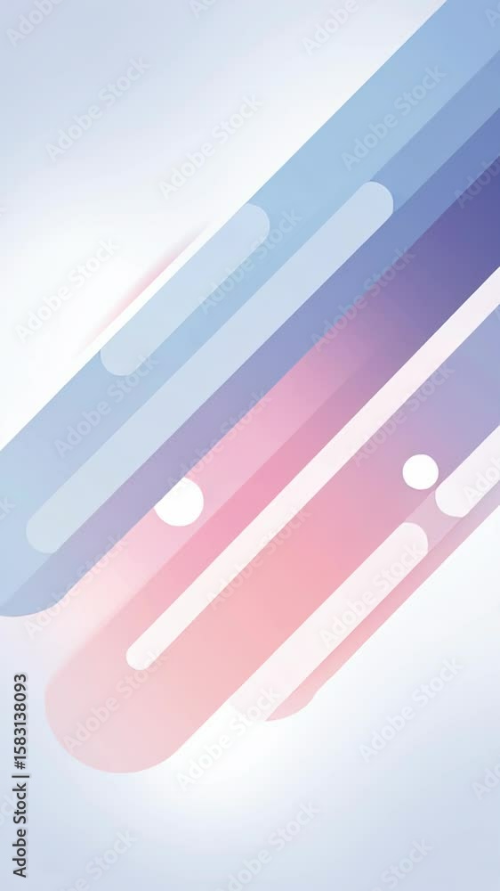 Poster animation. abstract digital illustration featuring flowing lines in shades of blue and pink, creatin