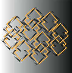  abstract geometric shapes on white background