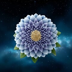 Stunning purple flower against a starry backdrop.