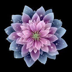 Vibrant floral design with lavender hues.