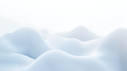 Gentle snow-covered hills