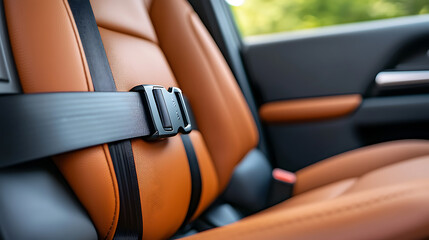 Car safety event seatbelt usage vehicle interior photography urban environment close-up view safety awareness