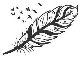 Obraz premium thin quill feather--ai.eps