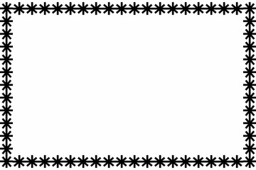 Simple Black border frame with white background, illustration, photo frame
