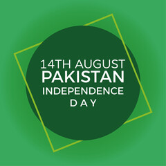 Pakistan Independence Day vector banner poster design template. 14 august background design. Pakistan background. happy independence Day background. 
