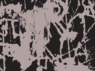 Abstract organic splatter pattern with a grunge texture and a silhouette effect isolated on transparent background
