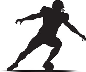 Obraz premium American Helmet football player, sporty vector