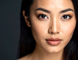 Fototapeta premium Close-up portrait of a woman with sophisticated makeup
