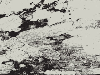 Abstract grunge texture with jagged black shapes and cracks on a light gray background silhouette isolated on transparent background