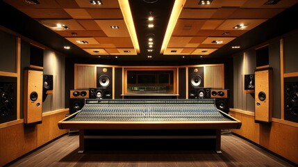 Modern recording studio interior