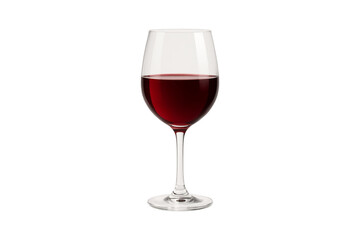 Glass of red wine with a bunch of red grapes on transparent background. Elegant composition symbolizing luxury, healthy drinks, wine production, and premium lifestyle,  advertise, clipping path