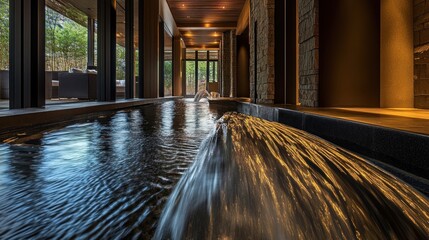 Modern spa pool interior