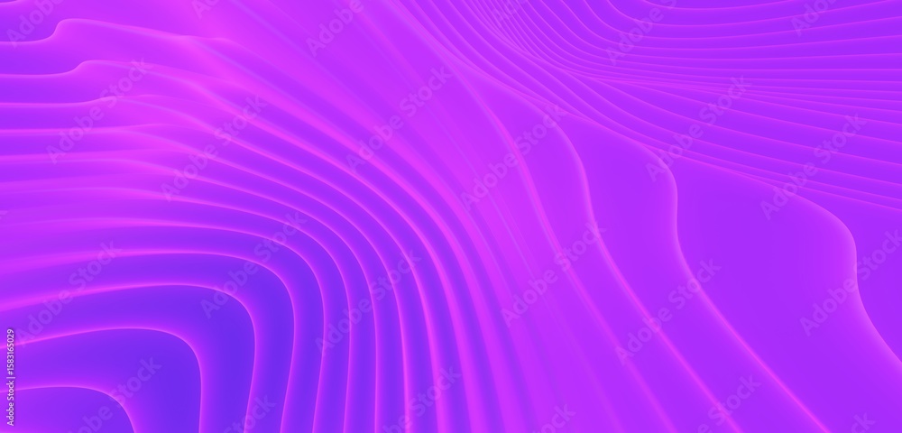 Poster abstract purple background curved pattern in design 3d render