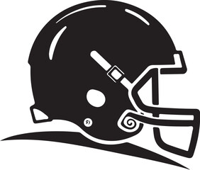 Fototapeta premium American helmet Football Player Silhouette Vector 