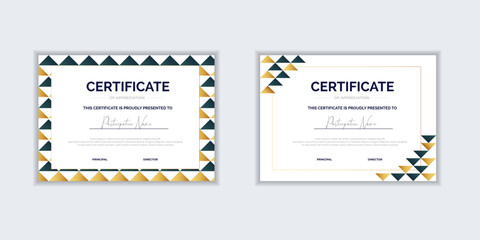 Certificate template and element modern for business. certificate of corporate success template for work recognition