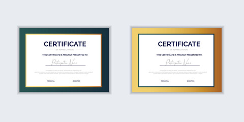 Certificate template and element modern for business. certificate of corporate success template for work recognition