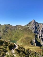 hiking in the mountains