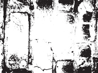 Abstract grunge texture with rough edges and scattered speckles isolated on transparent background silhouette