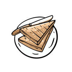 Deliciously toasted sandwich slices arranged beautifully on a plate for serving and enjoyment