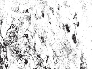 Abstract black and white grunge texture with scattered particles and streaks silhouette isolated on transparent background