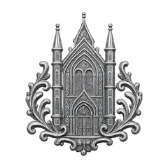 PNG Ornate Gothic architectural emblem