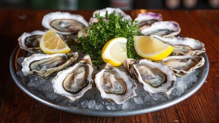 Oysters on ice