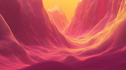 Obraz premium Abstract landscape with vibrant colors and textured hills.