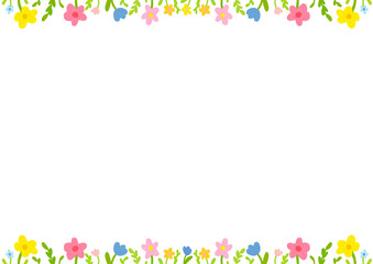 Cute flower frame graphic illustration