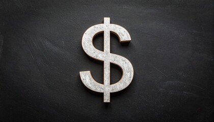 Chalkboard Dollar: Rustic Symbol of Finance