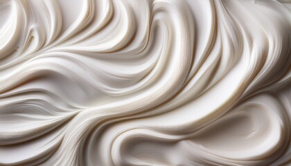 Fototapeta premium creamy white texture forming vertical wavy patterns resembling smooth ice cream perfect for culinary themed designs highlighting delectable visual appeal