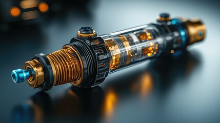 Obraz premium Advanced technological device with intricate inner workings.