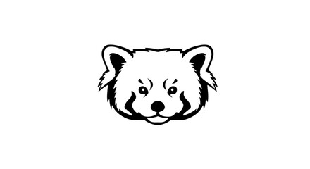 Vector Panda Head Silhouette Vector Design for Printable Wall Art & Home Decor