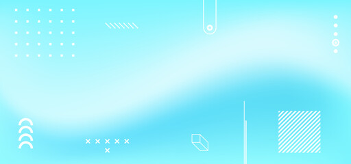 Abstract blue gradient vector background with shining waves and graphic elements. Minimalist modern creative illustration for banner, cards, poster, cover, brochure, flyer, social media, ads