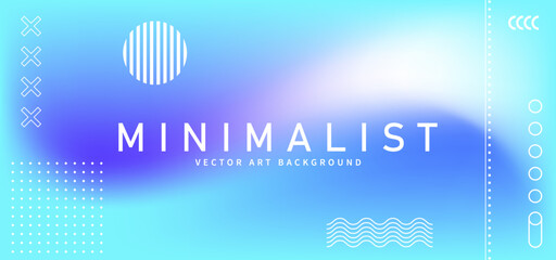 Abstract blue gradient vector background with shining waves and graphic elements. Minimalist modern creative illustration for banner, cards, poster, cover, brochure, flyer, social media, ads