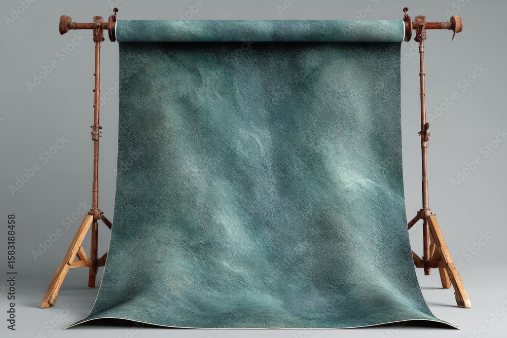 Poster unique textured backdrop on display in a studio environment highlighting artistic photography tools 